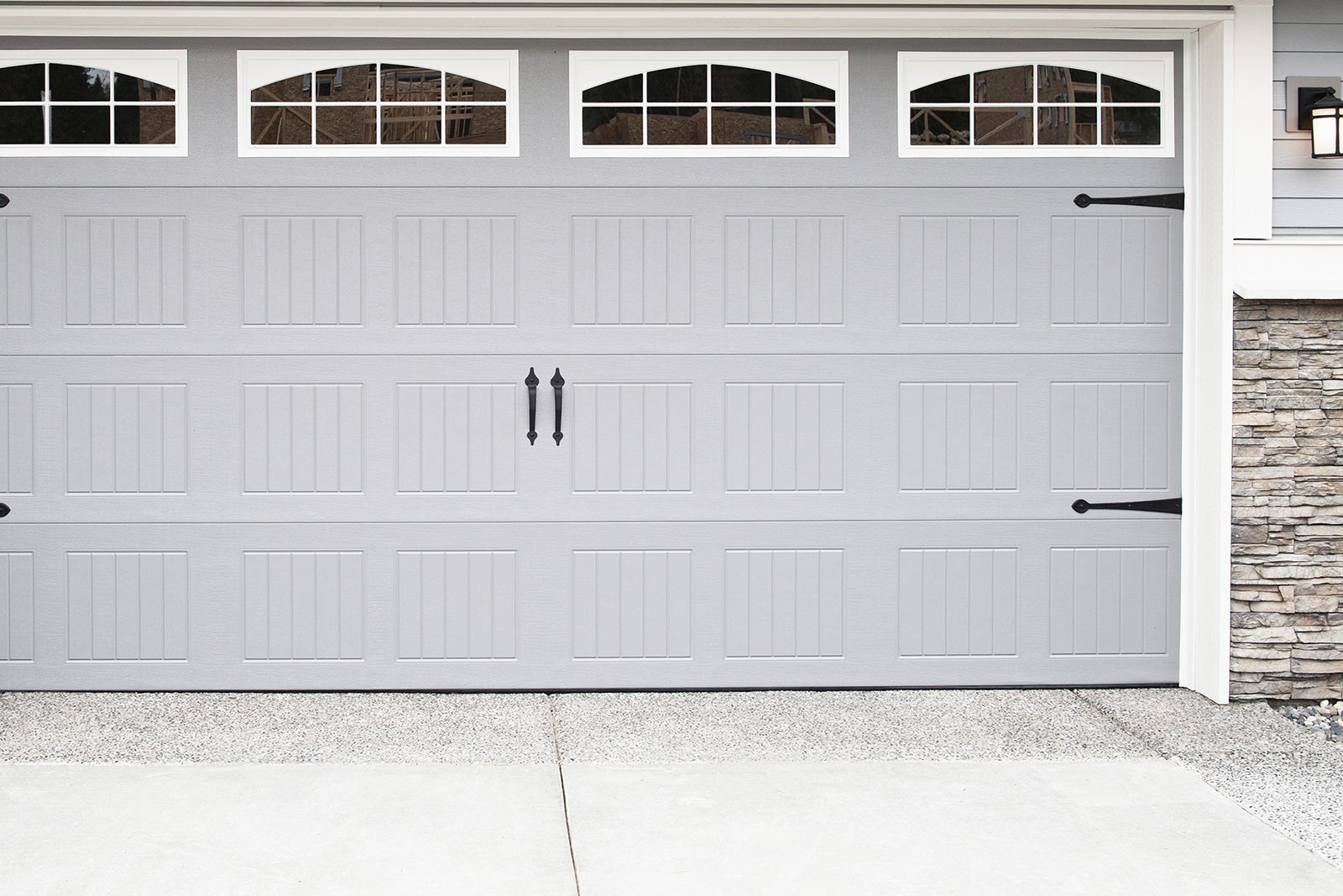 Closed garage door